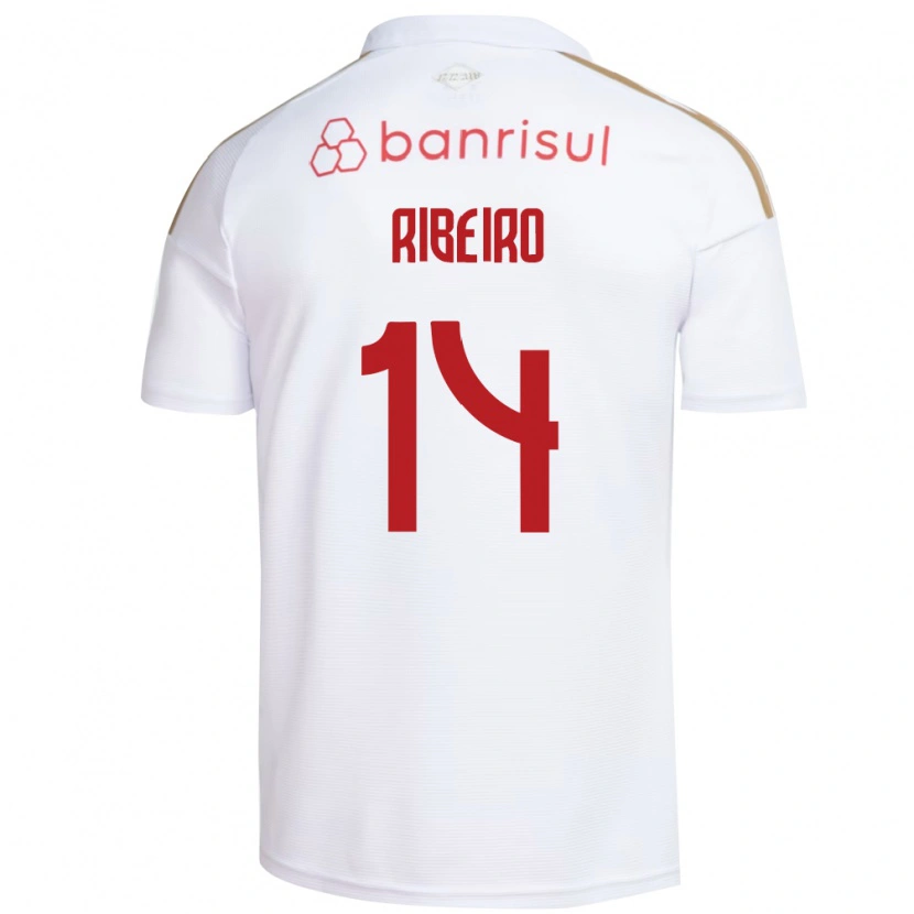 Danxen Homem Camisola Lucas Ribeiro #14 Branco Vermelho Alternativa 2026/27 Camisa Brasil