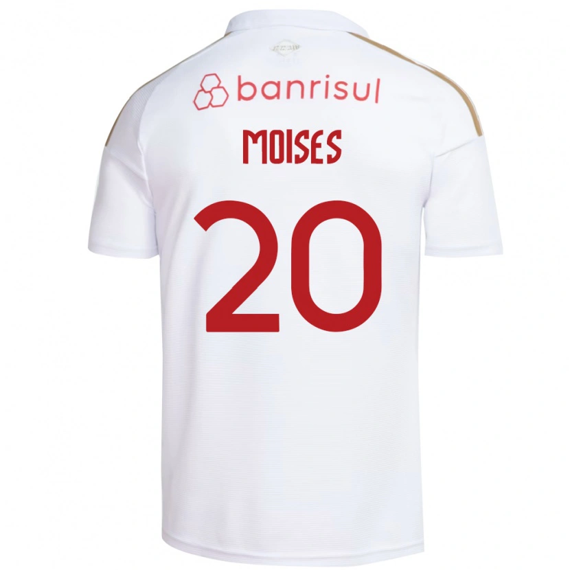 Danxen Homem Camisola Moises #20 Branco Vermelho Alternativa 2026/27 Camisa Brasil