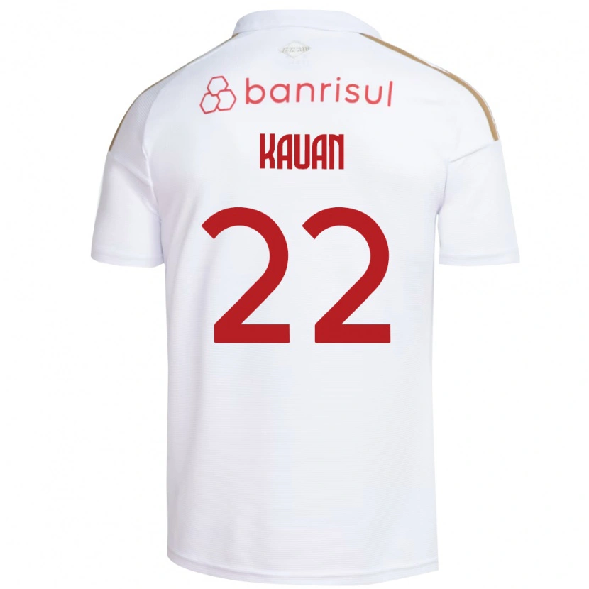 Danxen Homem Camisola Kauan Jesus Santos Oliveira #22 Branco Vermelho Alternativa 2026/27 Camisa Brasil