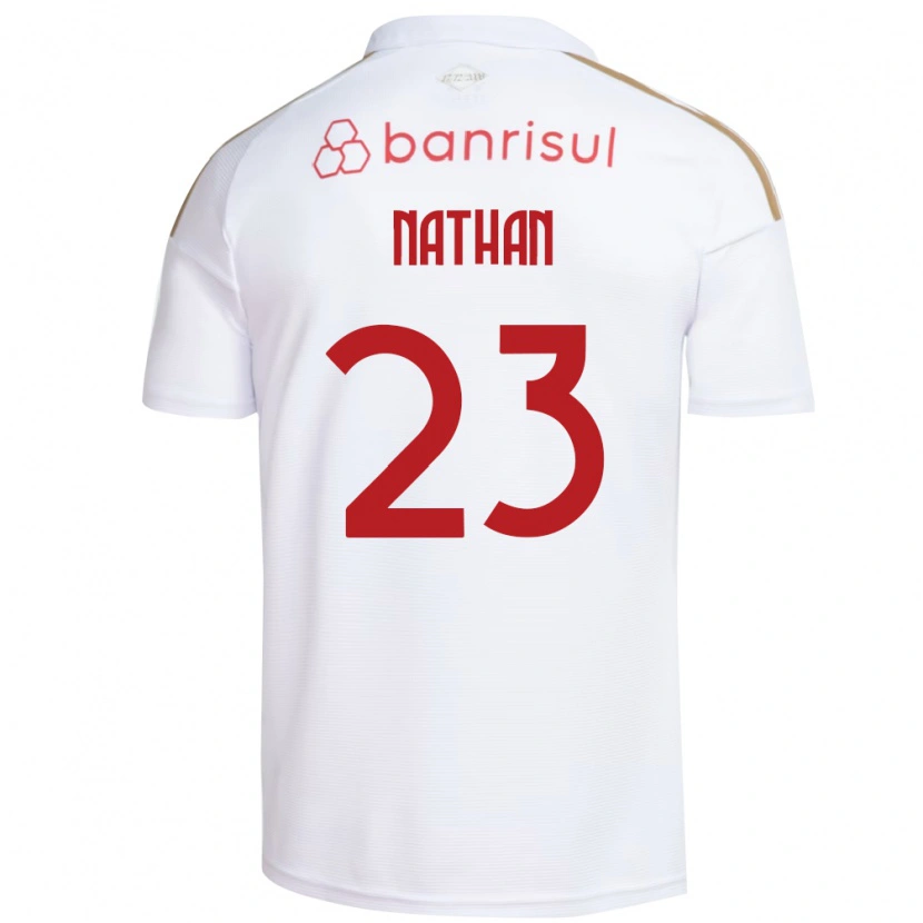 Danxen Homem Camisola Nathan #23 Branco Vermelho Alternativa 2026/27 Camisa Brasil