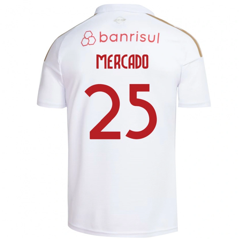 Danxen Homem Camisola Gabriel Mercado #25 Branco Vermelho Alternativa 2026/27 Camisa Brasil
