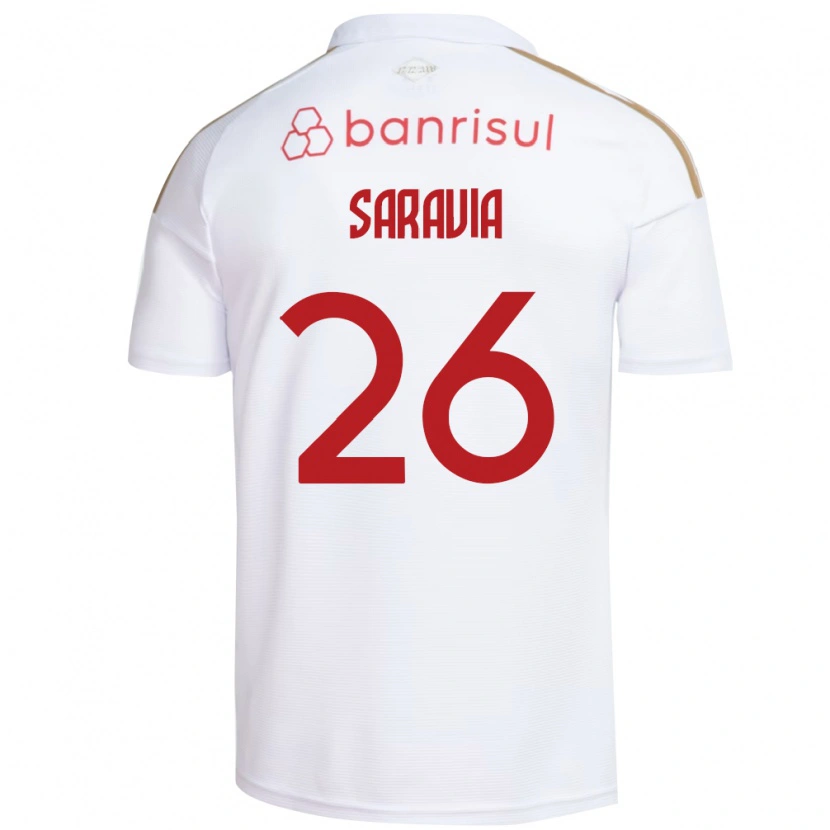 Danxen Homem Camisola Saravia #26 Branco Vermelho Alternativa 2026/27 Camisa Brasil