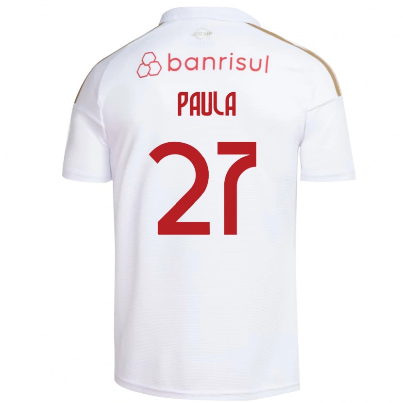 Danxen Homem Camisola Paulinho Paula #27 Branco Vermelho Alternativa 2026/27 Camisa Brasil