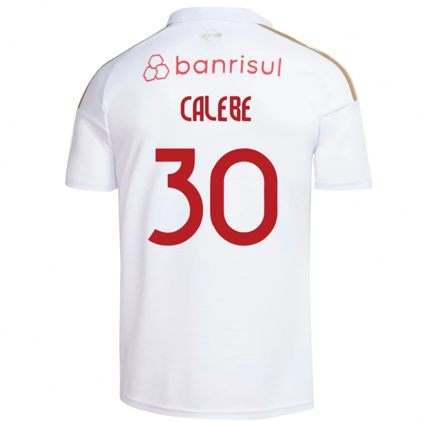 Danxen Homem Camisola Calebe Goncalves Ferreira Da Silva #30 Branco Vermelho Alternativa 2026/27 Camisa Brasil