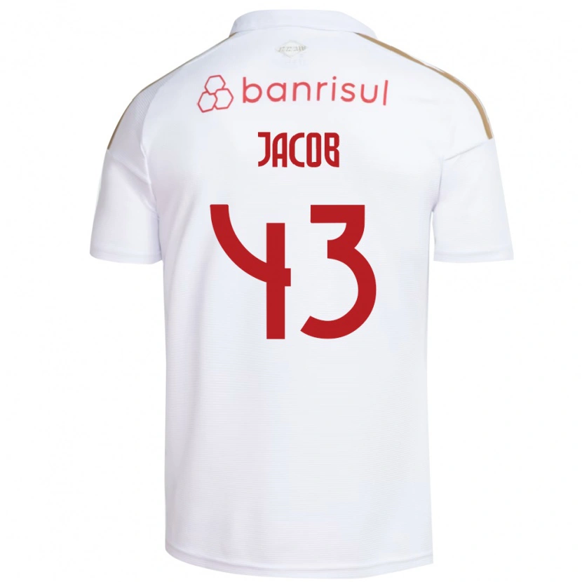 Danxen Homem Camisola Bernardo Jacob #43 Branco Vermelho Alternativa 2026/27 Camisa Brasil