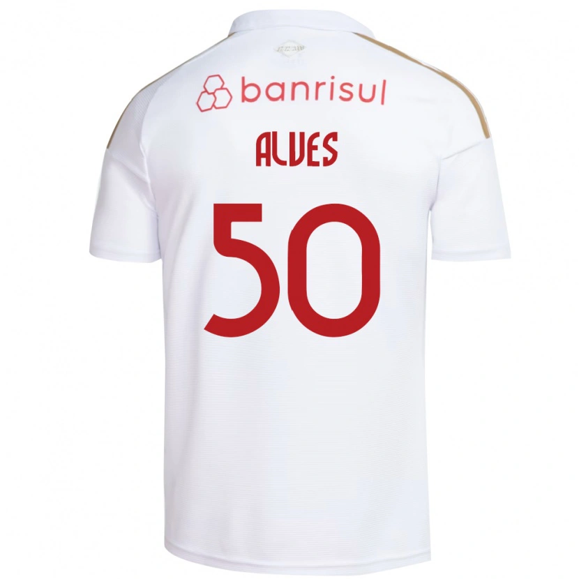 Danxen Homem Camisola Kauan Alves #50 Branco Vermelho Alternativa 2026/27 Camisa Brasil