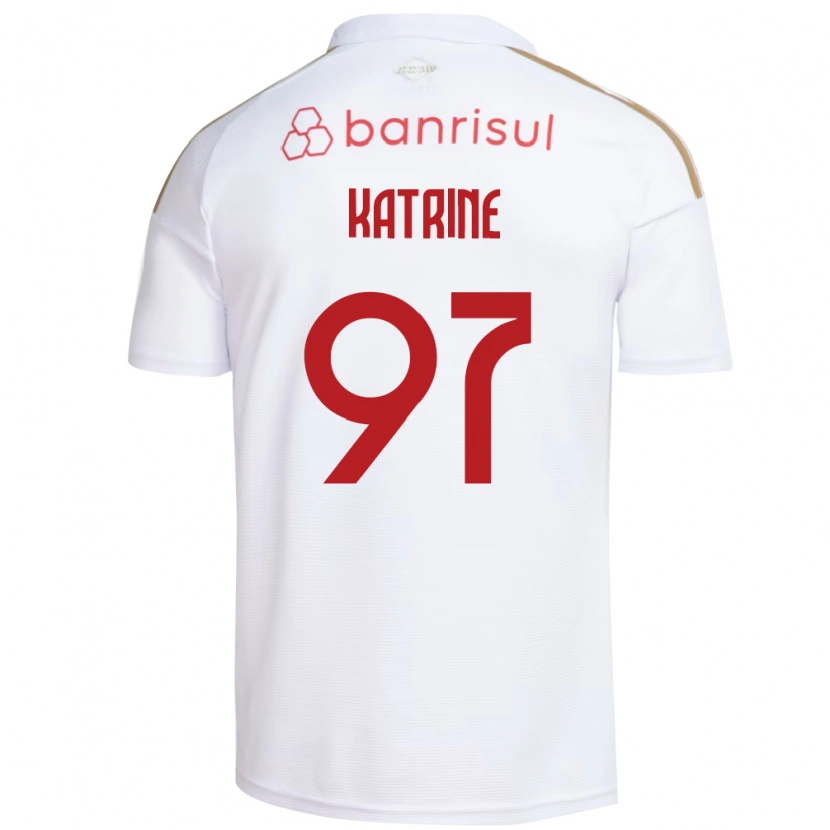 Danxen Homem Camisola Katrine #97 Branco Vermelho Alternativa 2026/27 Camisa Brasil