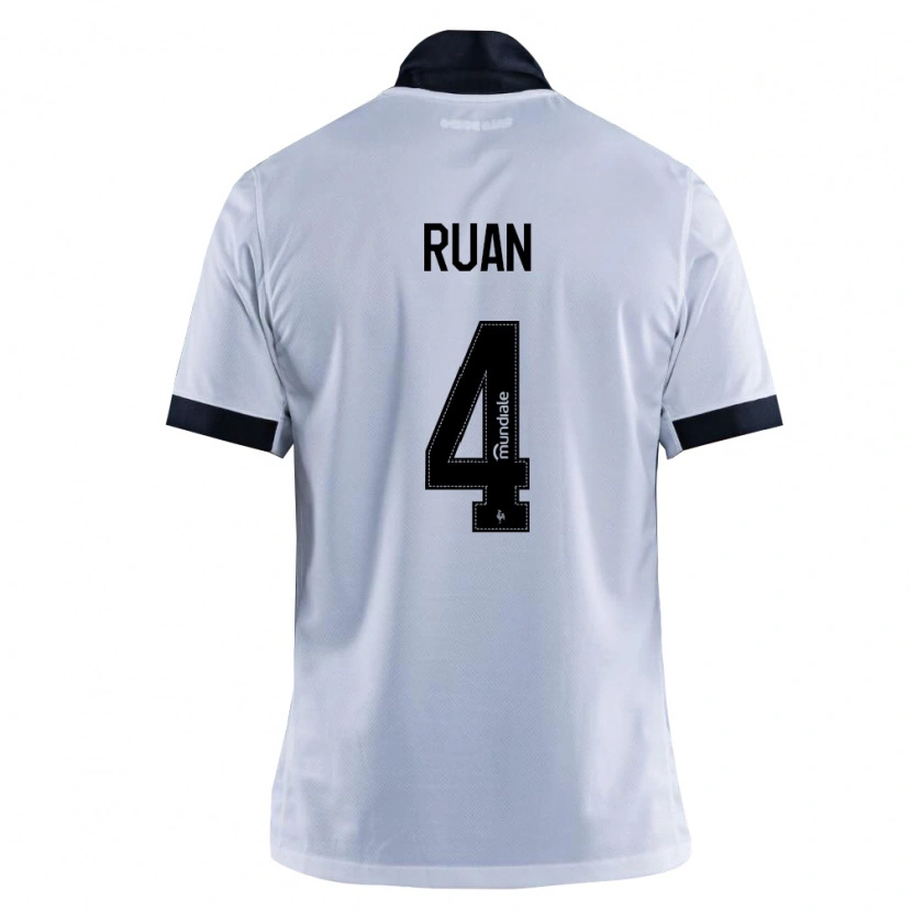 Danxen Homem Camisola Ruan Tressoldi Netto #4 Preto Branco Alternativa 2026/27 Camisa Brasil