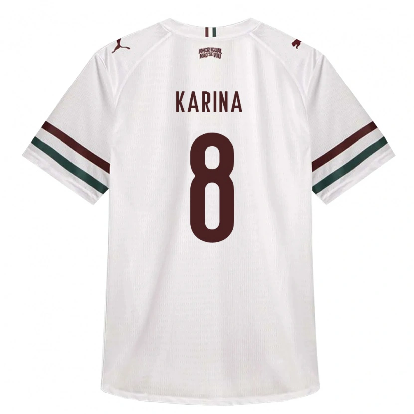 Danxen Homem Camisola Karina #8 Branco Verde Borgonha Alternativa 2026/27 Camisa Brasil