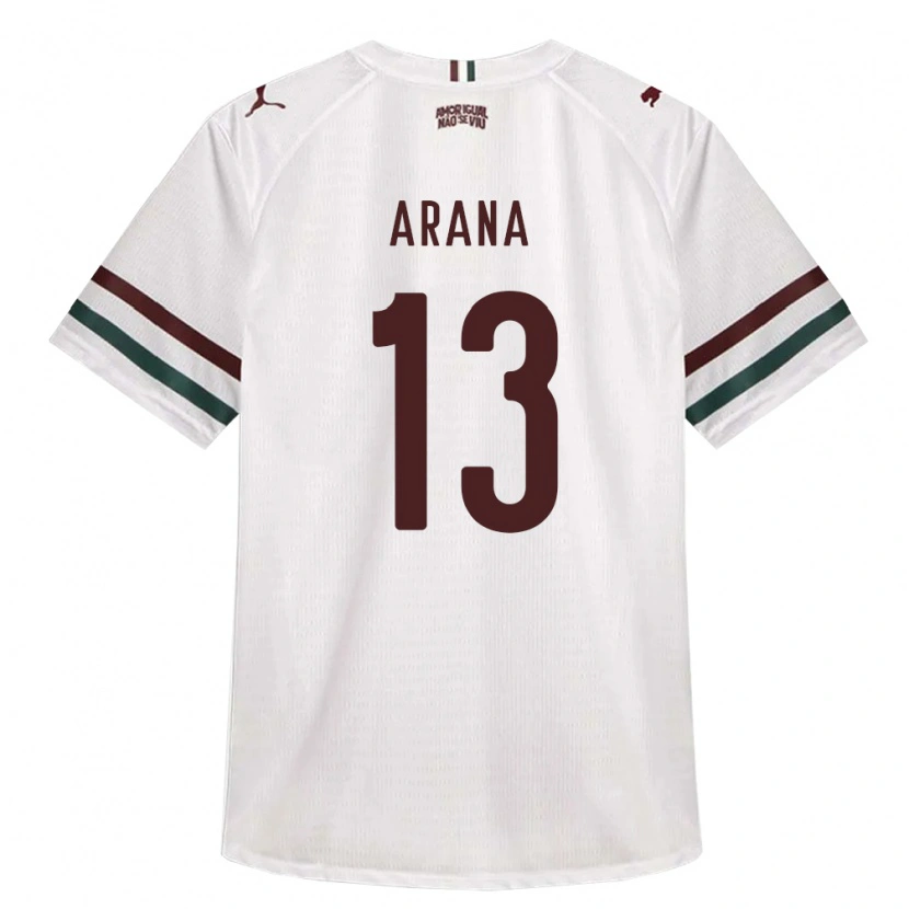 Danxen Homem Camisola Guilherme Arana #13 Branco Verde Borgonha Alternativa 2026/27 Camisa Brasil