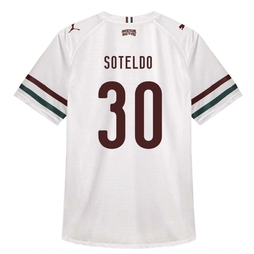Danxen Homem Camisola Yeferson Soteldo #30 Branco Verde Borgonha Alternativa 2026/27 Camisa Brasil