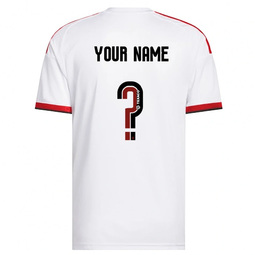 Danxen Homem Camisola Seu Nome #0 Branco Vermelho Preto Alternativa 2026/27 Camisa Brasil