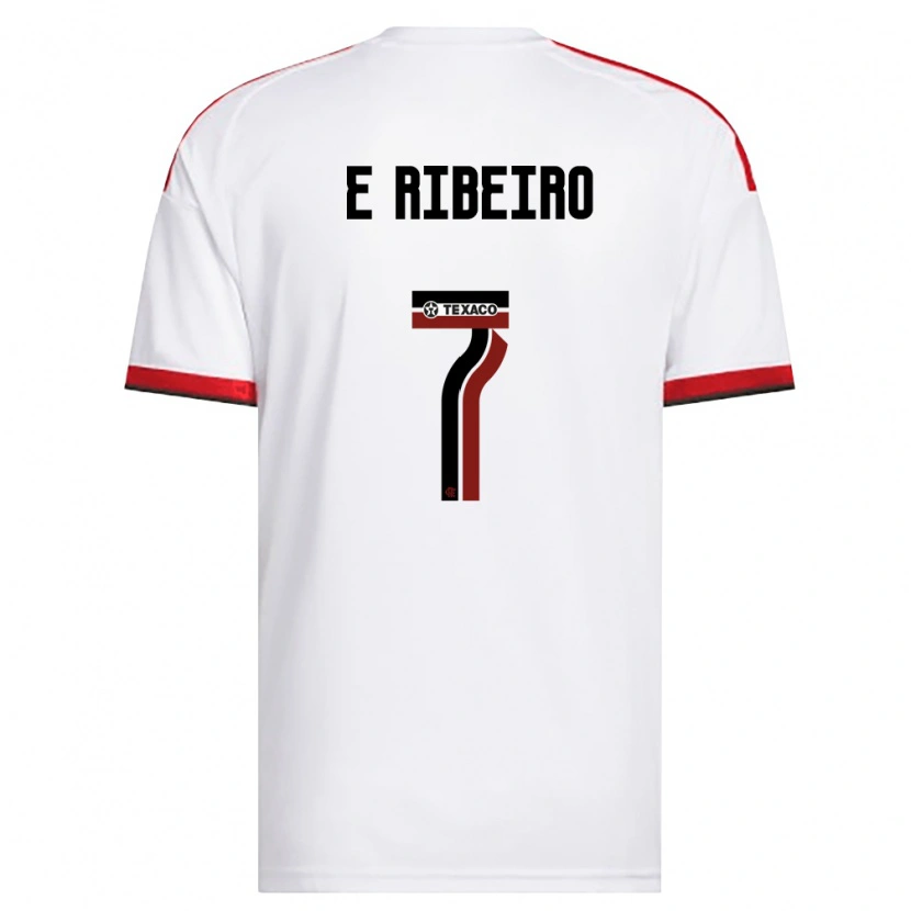 Danxen Homem Camisola Everton Ribeiro #7 Branco Vermelho Preto Alternativa 2026/27 Camisa Brasil