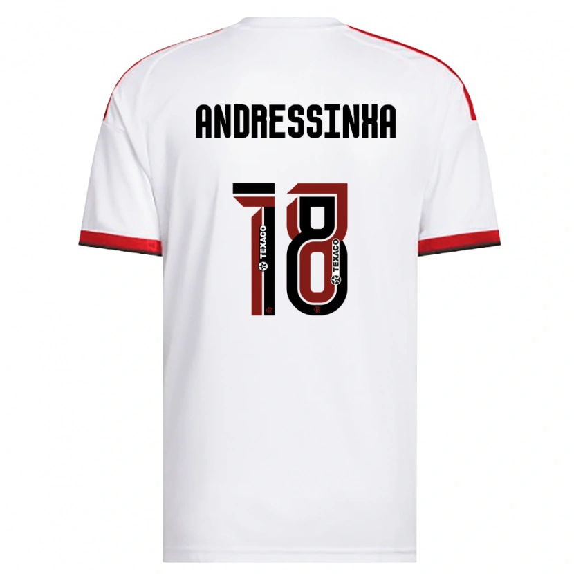Danxen Homem Camisola Andressinha #18 Branco Vermelho Preto Alternativa 2026/27 Camisa Brasil