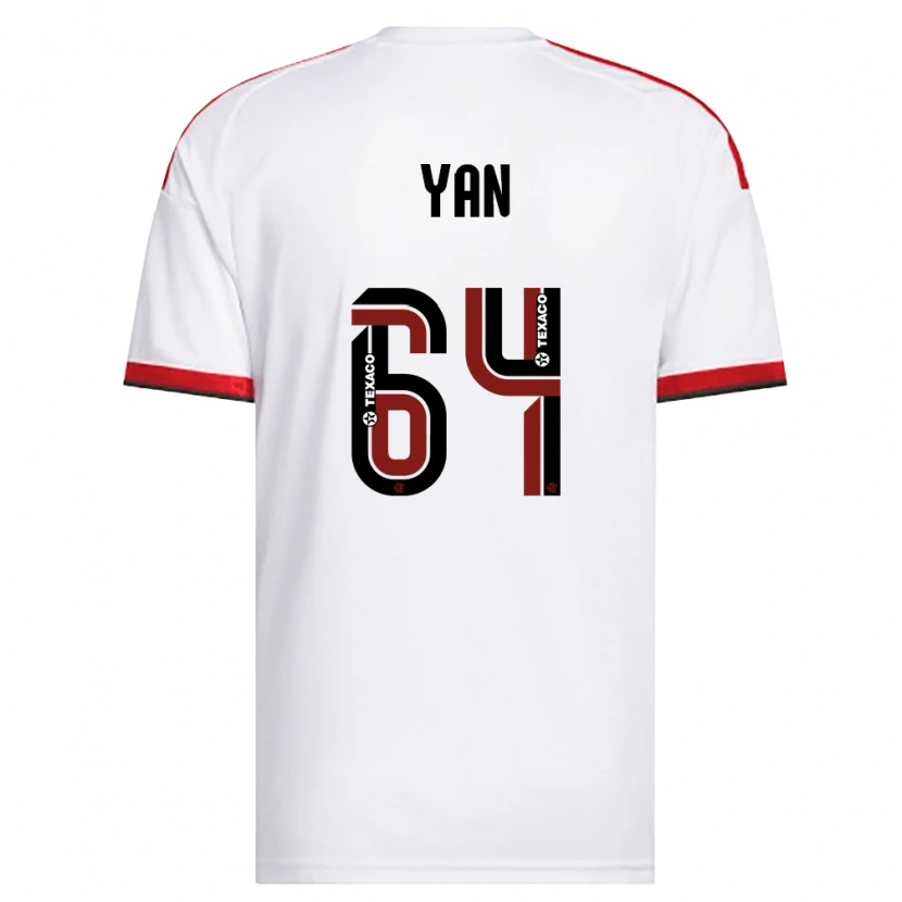 Danxen Homem Camisola Wallace Yan #64 Branco Vermelho Preto Alternativa 2026/27 Camisa Brasil