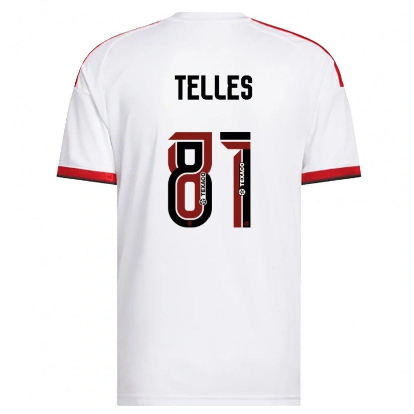 Danxen Homem Camisola Douglas Telles #81 Branco Vermelho Preto Alternativa 2026/27 Camisa Brasil