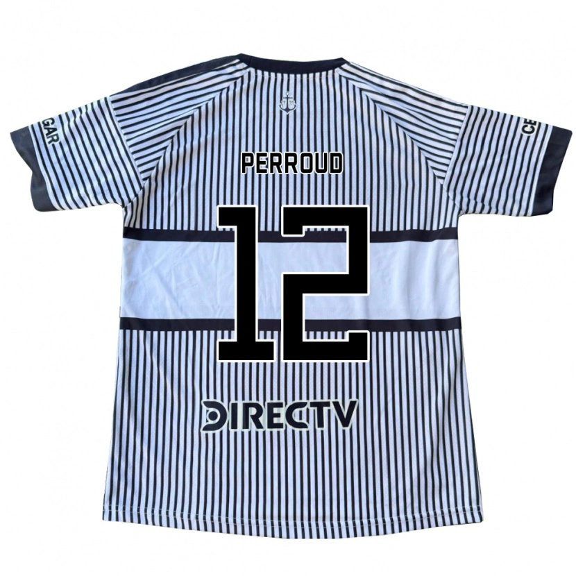 Danxen Homem Camisola Valentín Perroud #12 Branco Preto Amarelo Alternativa 2026/27 Camisa Brasil