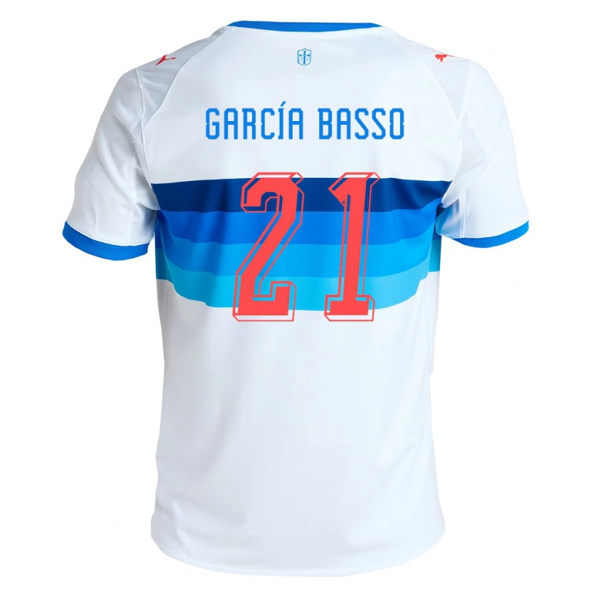 Danxen Homem Camisola Agustín García Basso #21 Branco Azul Celeste Principal 2026/27 Camisa Brasil
