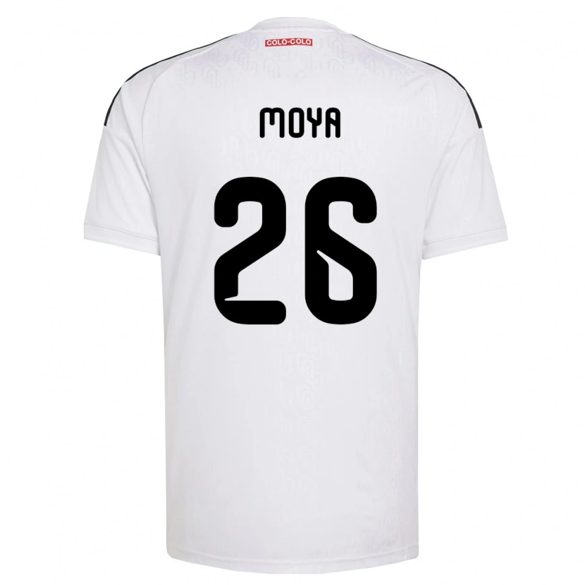 Danxen Mulher Camisola Matías Moya #26 Branco Preto Principal 2026/27 Camisa Brasil