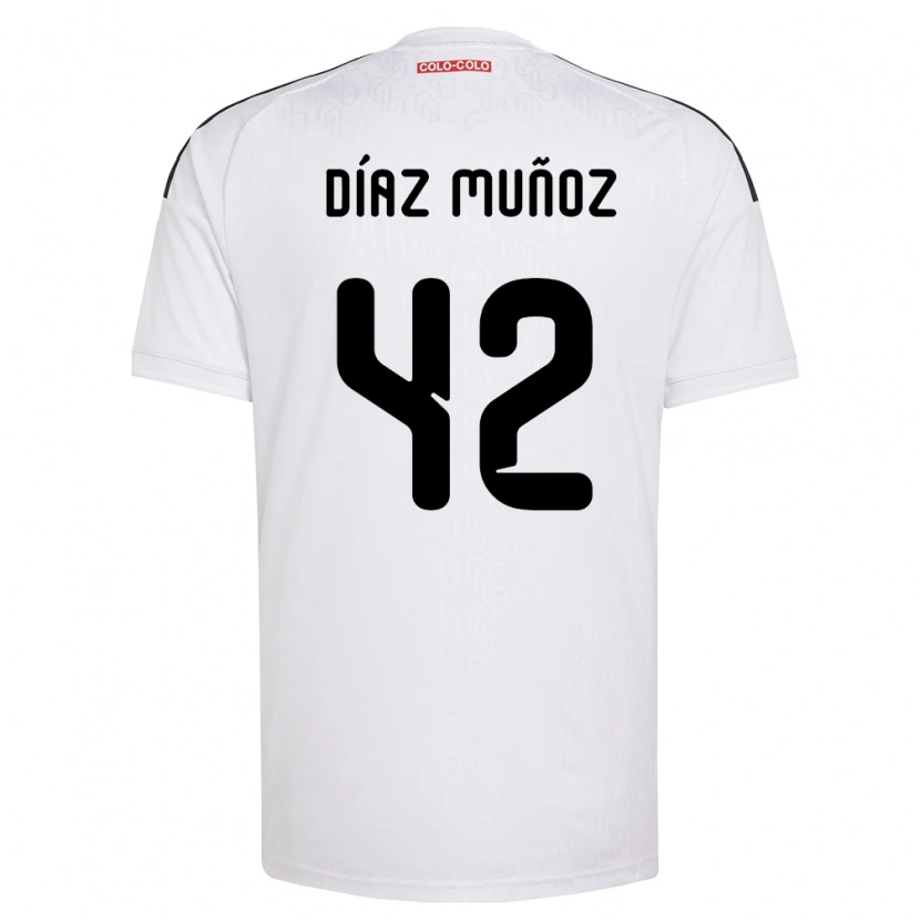 Danxen Mulher Camisola Cristian Díaz Muñoz #42 Branco Preto Principal 2026/27 Camisa Brasil