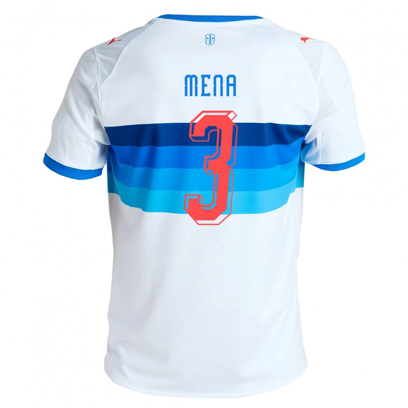 Danxen Mulher Camisola Eugenio Mena #3 Branco Azul Celeste Principal 2026/27 Camisa Brasil