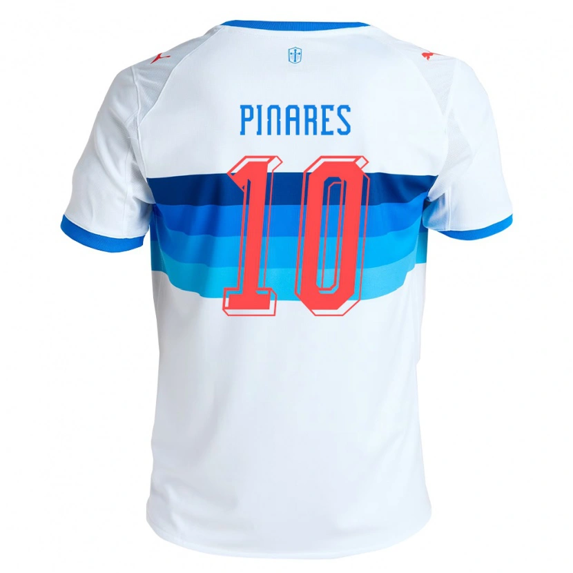 Danxen Mulher Camisola Cesar Pinares #10 Branco Azul Celeste Principal 2026/27 Camisa Brasil
