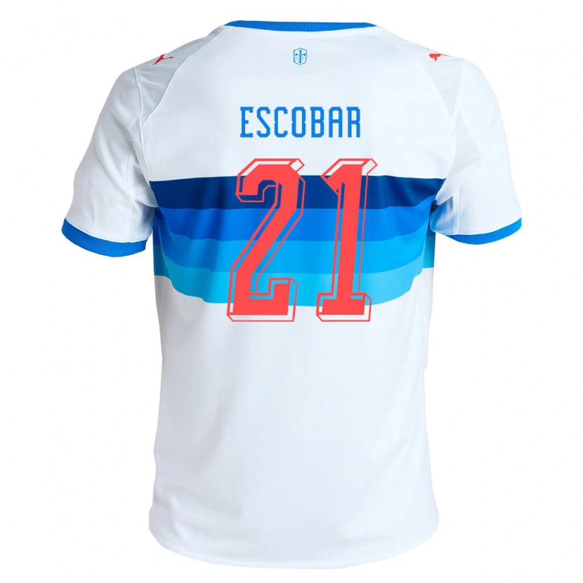 Danxen Mulher Camisola Dylan Escobar #21 Branco Azul Celeste Principal 2026/27 Camisa Brasil