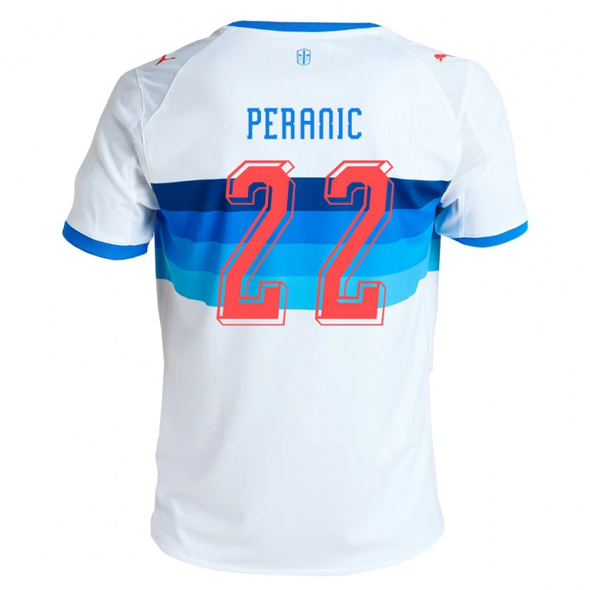 Danxen Mulher Camisola Nicolás Peranic #22 Branco Azul Celeste Principal 2026/27 Camisa Brasil