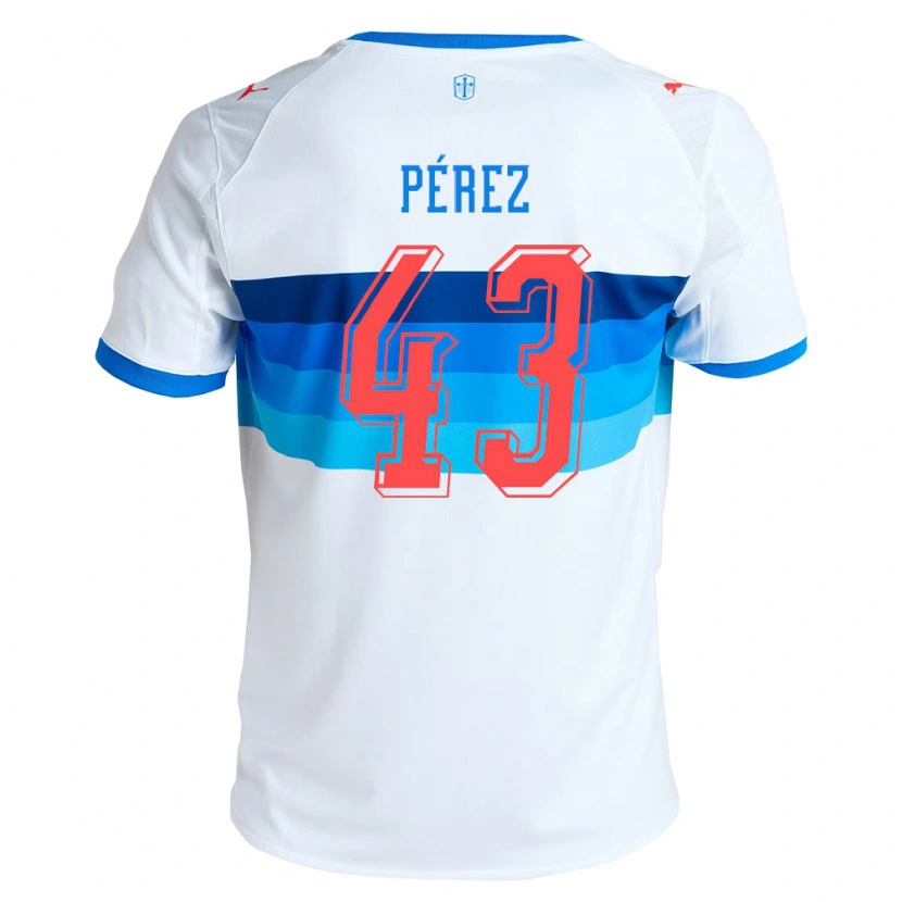 Danxen Mulher Camisola Amaro Pérez #43 Branco Azul Celeste Principal 2026/27 Camisa Brasil