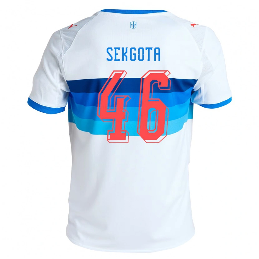 Danxen Mulher Camisola Jeffrey Sekgota #46 Branco Azul Celeste Principal 2026/27 Camisa Brasil