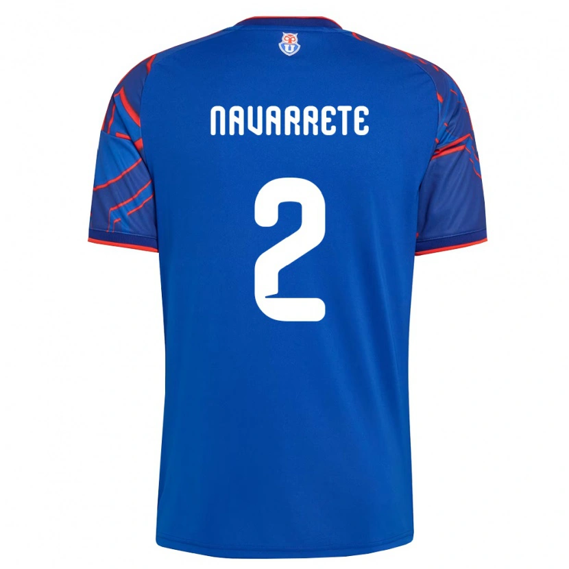 Danxen Mulher Camisola Daniel Navarrete #2 Azul Real Vermelho Principal 2026/27 Camisa Brasil