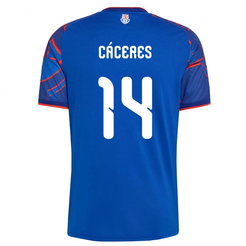 Danxen Mulher Camisola Franco Cáceres #14 Azul Real Vermelho Principal 2026/27 Camisa Brasil