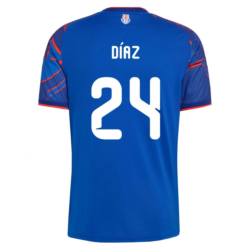 Danxen Mulher Camisola Antonio Díaz #24 Azul Real Vermelho Principal 2026/27 Camisa Brasil