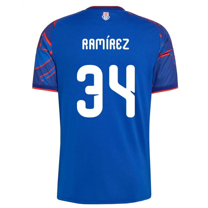 Danxen Mulher Camisola Vicente Ramírez #34 Azul Real Vermelho Principal 2026/27 Camisa Brasil
