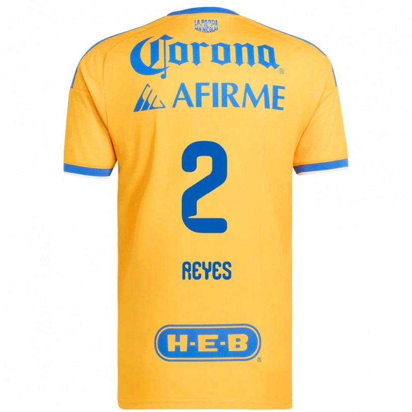 Danxen Mulher Camisola Francisco Reyes #2 Amarelo Azul Principal 2026/27 Camisa Brasil