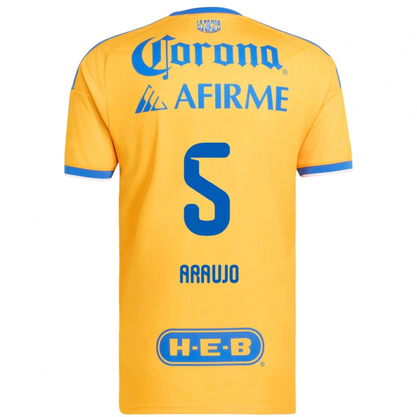 Danxen Mulher Camisola César Araújo #5 Amarelo Azul Principal 2026/27 Camisa Brasil