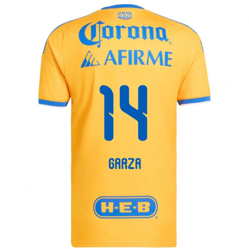 Danxen Mulher Camisola Jesús Garza #14 Amarelo Azul Principal 2026/27 Camisa Brasil