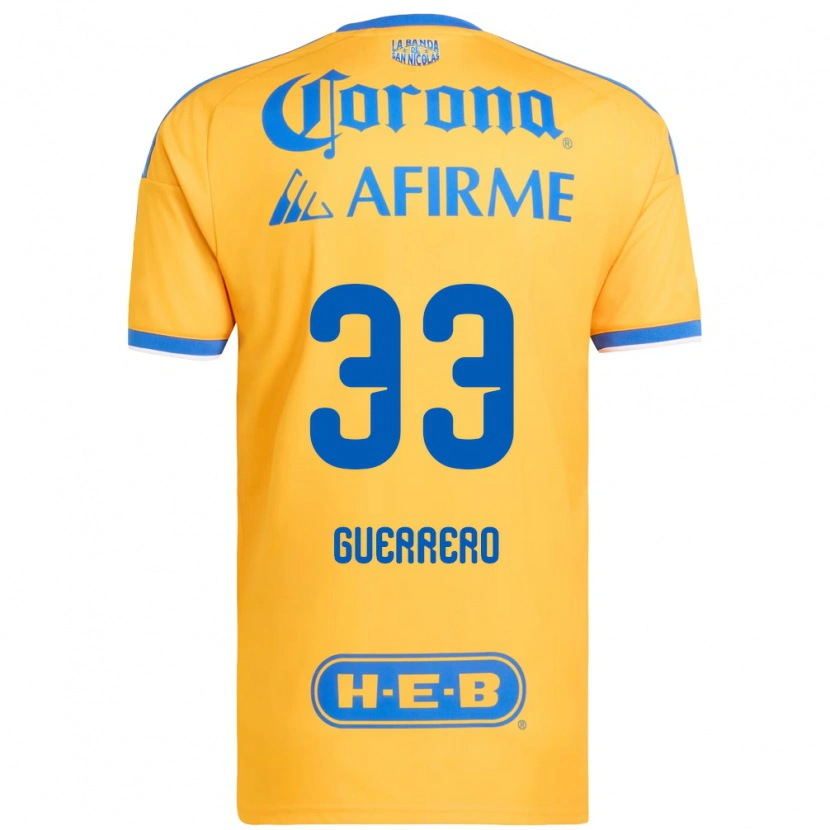 Danxen Mulher Camisola Rafael Guerrero #33 Amarelo Azul Principal 2026/27 Camisa Brasil