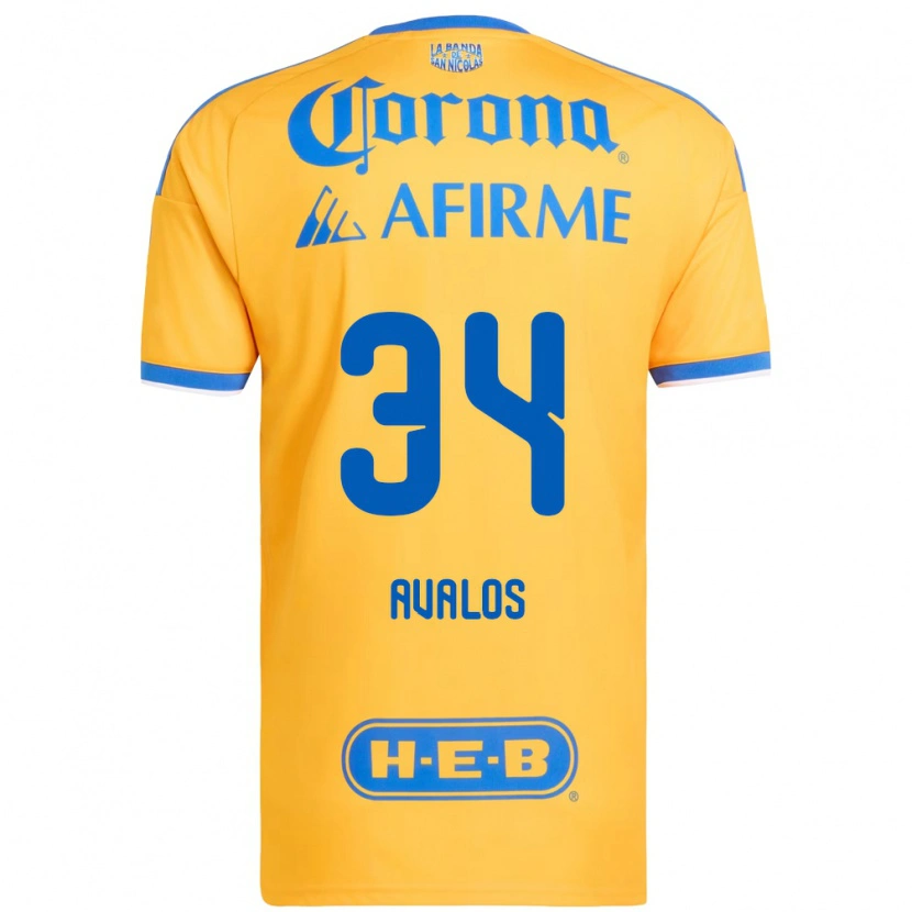 Danxen Mulher Camisola Erick Avalos #34 Amarelo Azul Principal 2026/27 Camisa Brasil