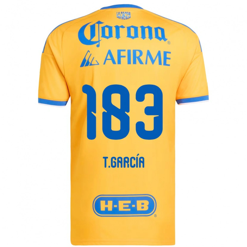 Danxen Mulher Camisola Tomás García #183 Amarelo Azul Principal 2026/27 Camisa Brasil
