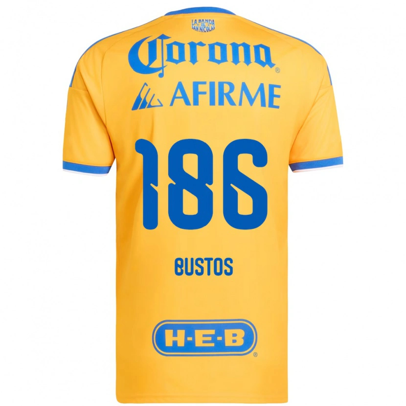 Danxen Mulher Camisola Maximiliano Bustos #186 Amarelo Azul Principal 2026/27 Camisa Brasil