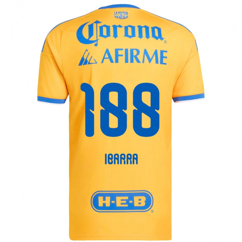 Danxen Mulher Camisola Juan Ibarra #188 Amarelo Azul Principal 2026/27 Camisa Brasil