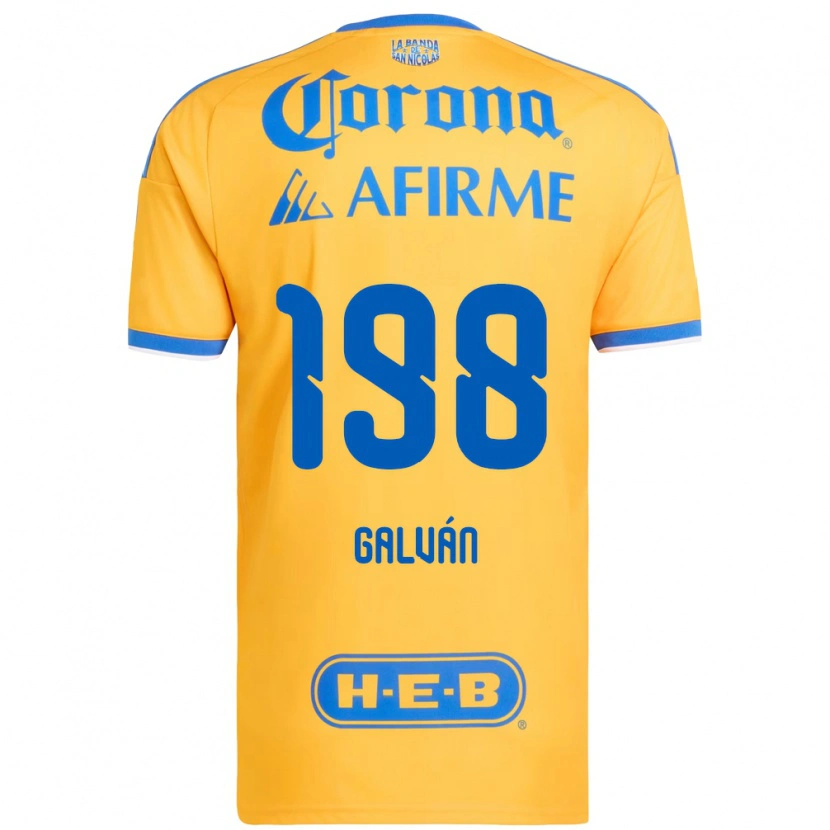 Danxen Mulher Camisola Isac Galván #198 Amarelo Azul Principal 2026/27 Camisa Brasil