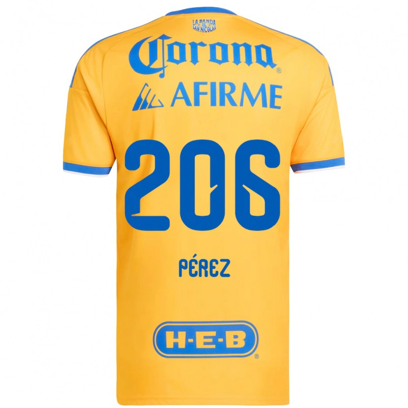 Danxen Mulher Camisola Emmir Pérez #206 Amarelo Azul Principal 2026/27 Camisa Brasil