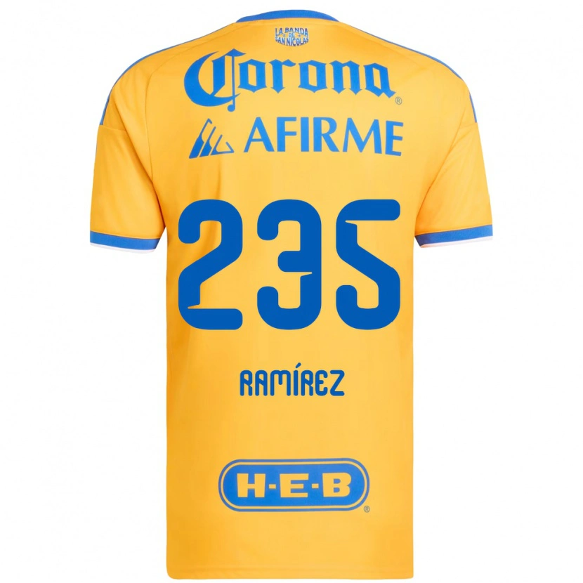 Danxen Mulher Camisola Gabriel Ramírez #235 Amarelo Azul Principal 2026/27 Camisa Brasil