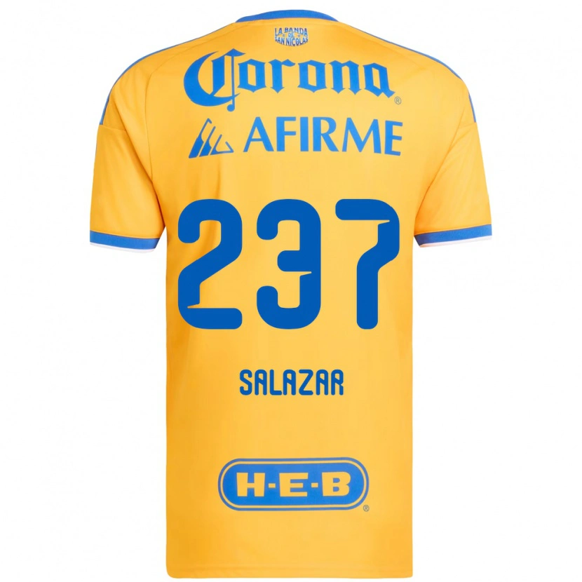 Danxen Mulher Camisola Bryan Salazar #237 Amarelo Azul Principal 2026/27 Camisa Brasil