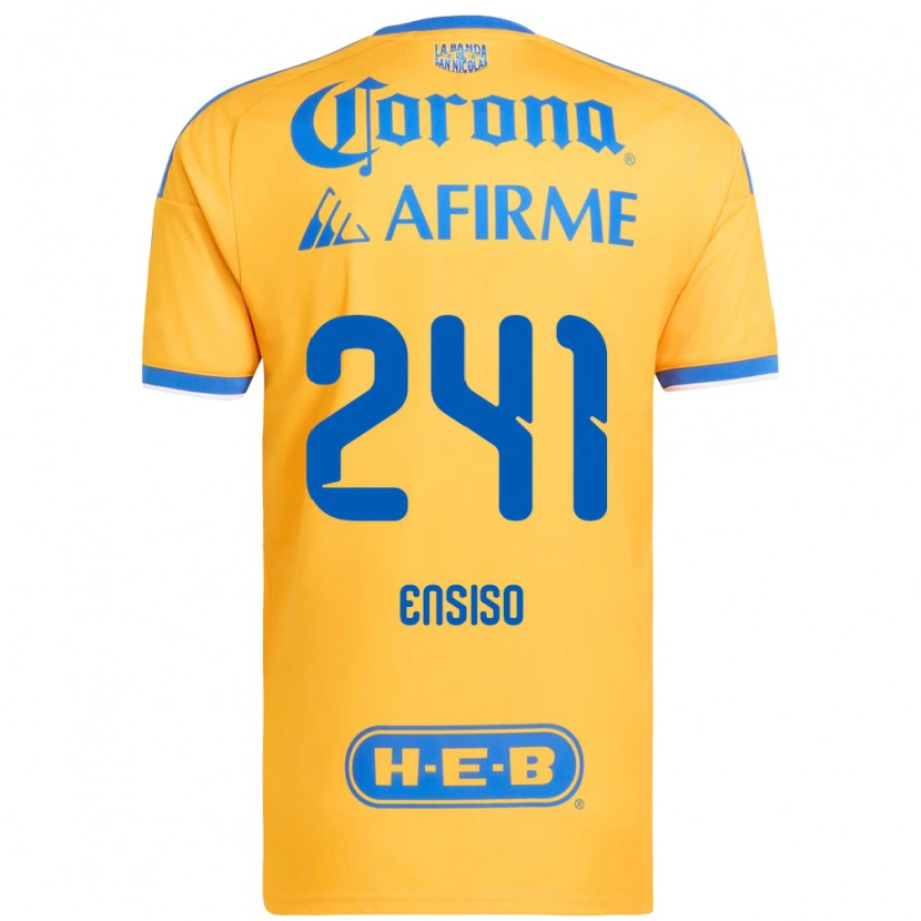 Danxen Mulher Camisola Eduardo Ensiso #241 Amarelo Azul Principal 2026/27 Camisa Brasil