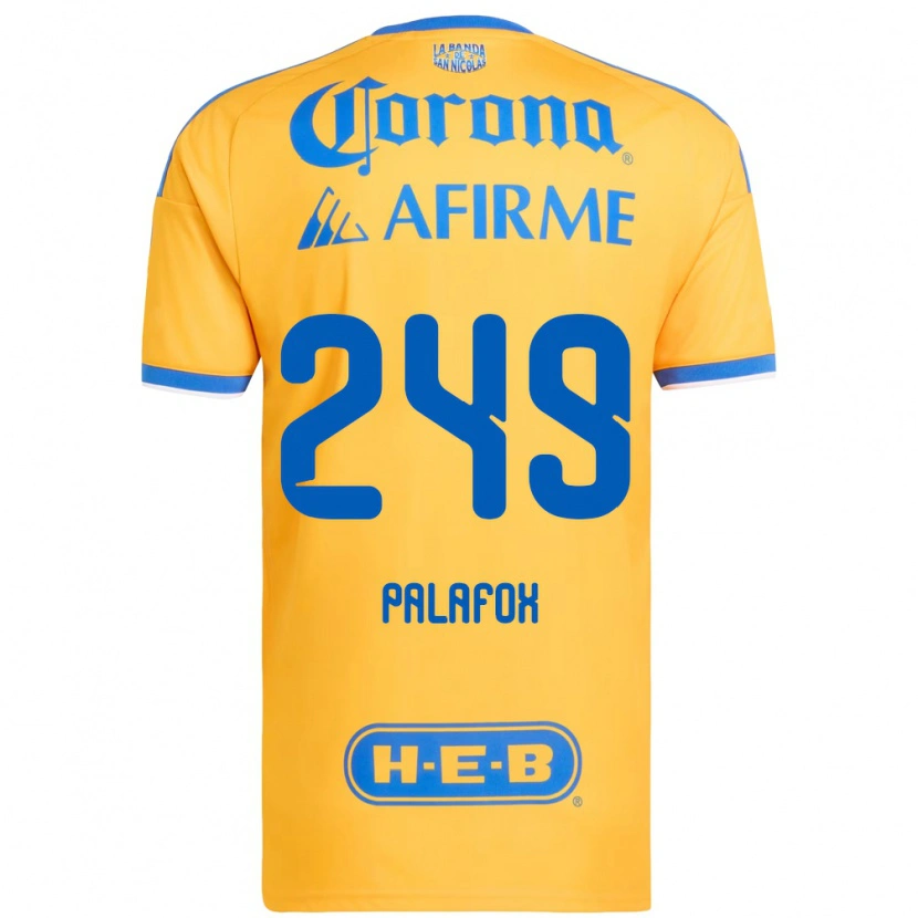 Danxen Mulher Camisola José Palafox #249 Amarelo Azul Principal 2026/27 Camisa Brasil