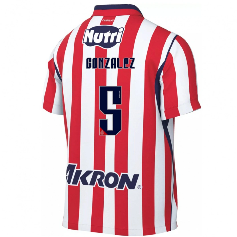 Danxen Mulher Camisola Bryan González #5 Vermelho Branco Principal 2026/27 Camisa Brasil