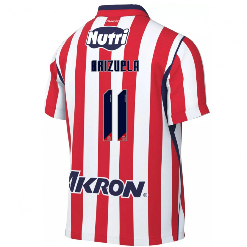 Danxen Mulher Camisola Isaác Brizuela #11 Vermelho Branco Principal 2026/27 Camisa Brasil